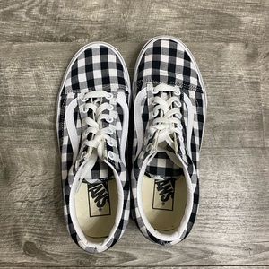 Gingham print vans women’s size 7